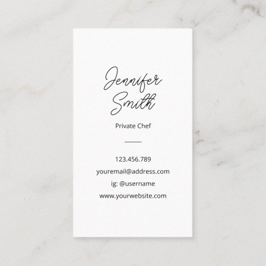 Personalized Watercolor Mediterranean Food Pattern Visitekaartje (Achterkant)