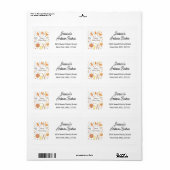 Personalized Watercolor Pastry Bakery Address  Etiket (Full Sheet)