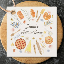 Personalized Watercolor Pastry Baking Bakery Bedankjes Labels