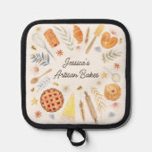 Personalized Watercolor Pastry Baking Bakery Pannenlap (Voorkant)