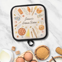 Personalized Watercolor Pastry Baking Bakery