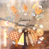 Personalized Watercolor Pastry Baking Bakery Raamsticker (Vel 2)