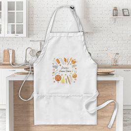 Personalized Watercolor Pastry Baking Bakery Standaard Schort