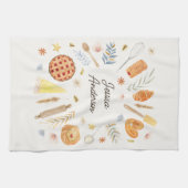 Personalized Watercolor Pastry Baking Bakery Theedoek (Horizontaal)