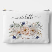 Personalized Watercolor Pretty Beige Blue Floral  Etui (Voorkant)