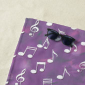 Personalized Watercolor Purple Music Note Strandlaken (In situ)