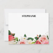 Personalized Watercolor Red Hydrangeas  Note Notitiekaartje (Voorkant)