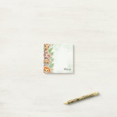 Personalized Watercolor Safari Animals Sticky Note (Op bureau)
