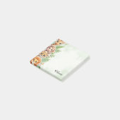 Personalized Watercolor Safari Animals Sticky Note (Schuin)