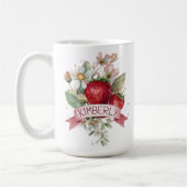 Personalized Watercolor Strawberry Koffiemok (Links)