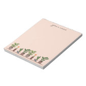Personalized Watercolor Succulents Boho Notepad Notitieblok (Linkerzijde)