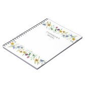 Personalized Watercolor Wildflower Notitieboek (Linkerzijde)
