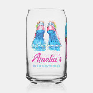 Personalized Waterpark Birthday Blikvorm Glas