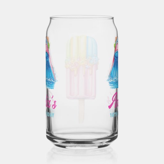 Personalized Waterpark Birthday Blikvorm Glas (Rechts)