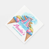 Personalized Waterpark Party Birthday Servet (Hoek)