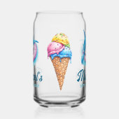 Personalized Waterpark Shark Pool Party Blikvorm Glas (Links)