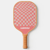 Personalized Wavy Checker | Cora Pickleball Paddle (Voorkant)