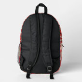 Personalized Wavy Stripe Backpack Bedrukte Rugzak (Achterkant)