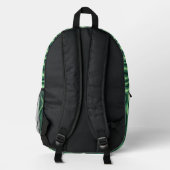 Personalized Wavy Stripe Backpack Bedrukte Rugzak (Achterkant)