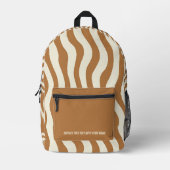 Personalized Wavy Stripe Backpack Bedrukte Rugzak (Voorkant)