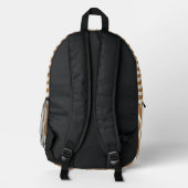 Personalized Wavy Stripe Backpack Bedrukte Rugzak (Achterkant)