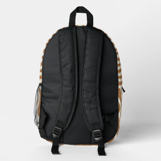 Personalized Wavy Stripe Backpack Bedrukte Rugzak (Achterkant)