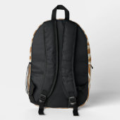 Personalized Wavy Stripe Backpack Bedrukte Rugzak (Achterkant)
