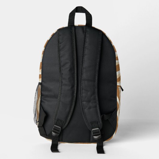 Personalized Wavy Stripe Backpack Bedrukte Rugzak (Achterkant)