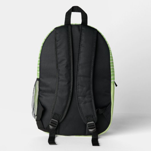 Personalized Wavy Stripe Backpack Bedrukte Rugzak (Achterkant)