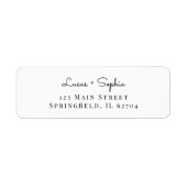 personalized wedding address label (Voorkant)