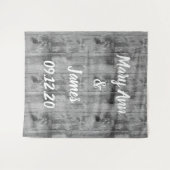 Personalized Wedding Backdrop Wood Background Wandkleed (Voorkant (horizontaal))