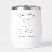 Personalized Wedding Bride Thermal Wine Tumbler (Voorkant)