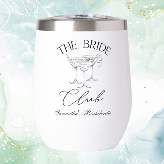 Personalized Wedding Bride Thermal Wine Tumbler