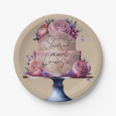 Personalized Wedding Brown Papieren Bordje (Voorkant)