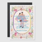 Personalized Wedding Ceremony Invitation  Magnetische Uitnodiging (Voorkant / Achterkant)