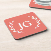 Personalized wedding coasters, Custom coaster gift Bier Onderzetter (Linkerzijde)