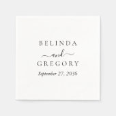 Personalized Wedding Cocktail Napkins with Text Servet (Voorkant)