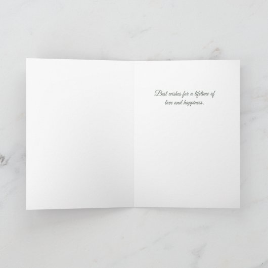 Personalized Wedding Congrats card Kaart (Binnen)