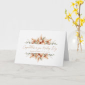 Personalized Wedding Congratulations Terracotta  Kaart (Gele Bloem)