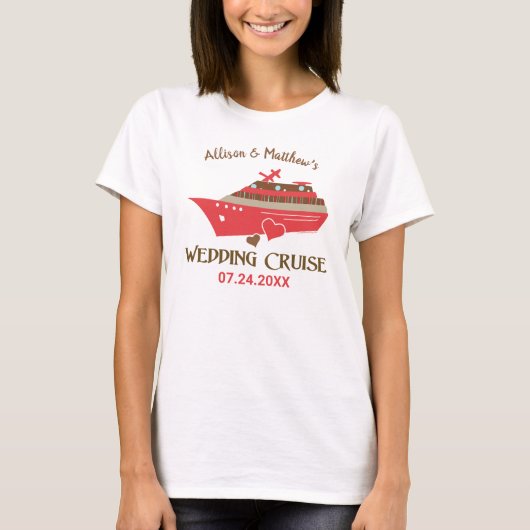Personalized Wedding Cruise T-shirt (Voorkant)
