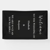 Personalized Wedding Decor Rehearsal Party Welcome Spandoek (Horizontaal)