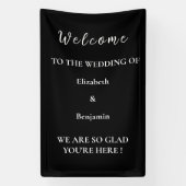 Personalized Wedding Decor Rehearsal Party Welcome Spandoek (Verticaal)