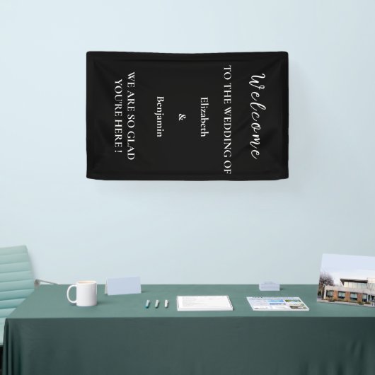 Personalized Wedding Decor Rehearsal Party Welcome Spandoek (Beurs)