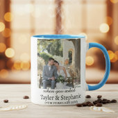 Personalized Wedding Engagement Photo Coffee Mug Mok