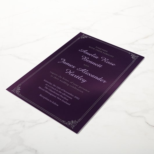 Personalized Wedding Folie Uitnodiging (Gedraaid)