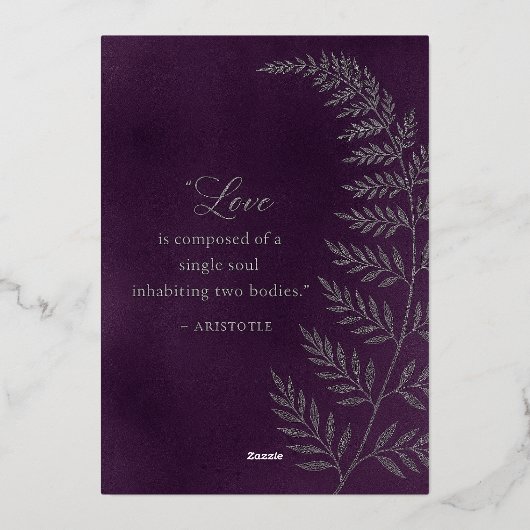 Personalized Wedding Folie Uitnodiging (Achterkant)