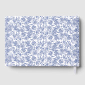 Personalized Wedding French Toile Blue Floral Gastenboek (Achterkant)