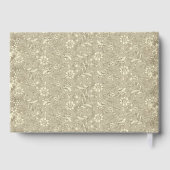 Personalized Wedding French Toile Gold Floral Gastenboek (Achterkant)