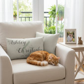 Personalized Wedding Gift: Gray Farmhouse Throw Kussen