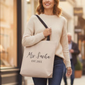 Personalized wedding gift,maid of honor gift,mrs.  tote bag